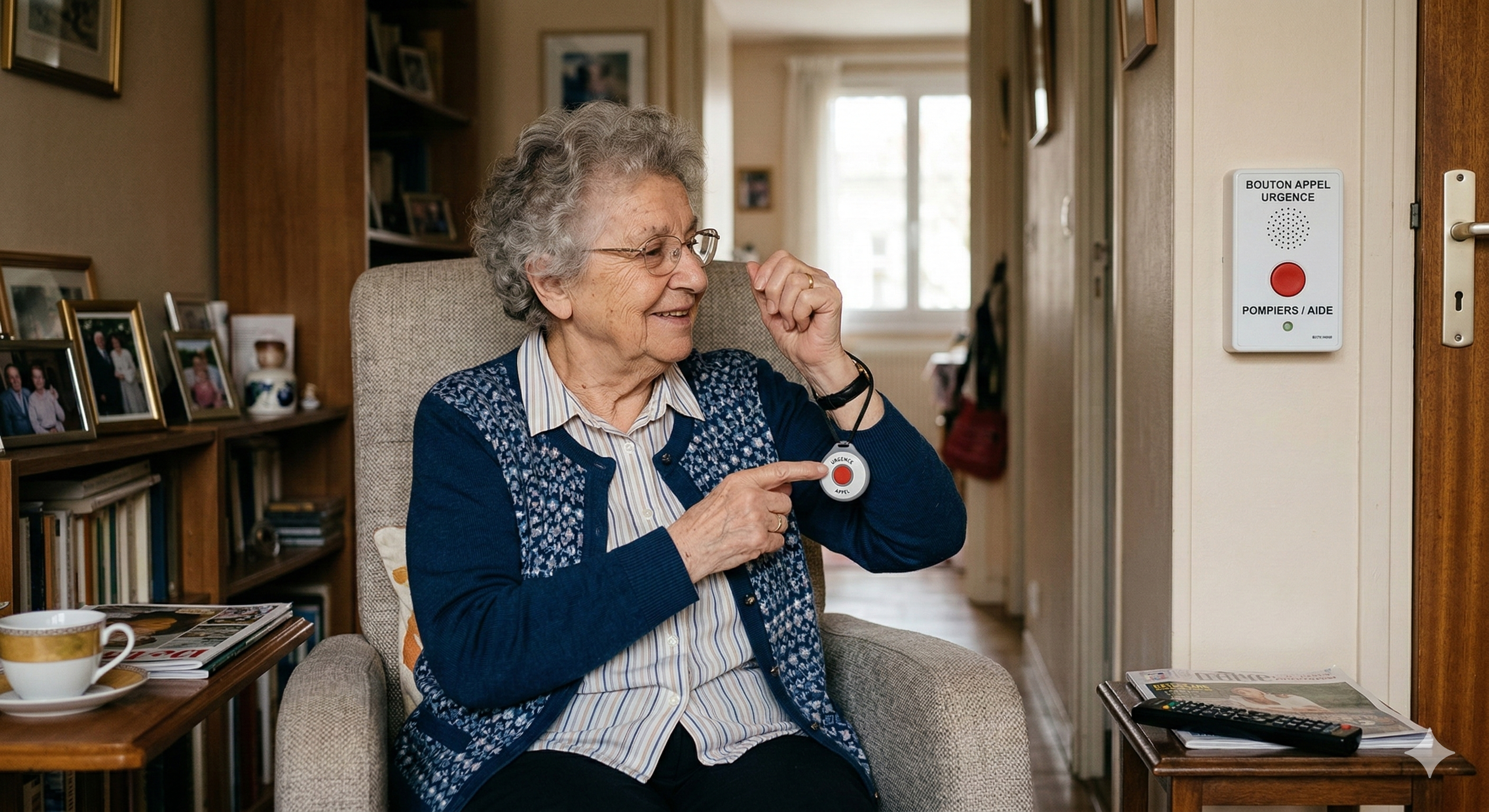 Bouton d'appel d'urgence mural ou médaillon - comparatif ergothérapeute