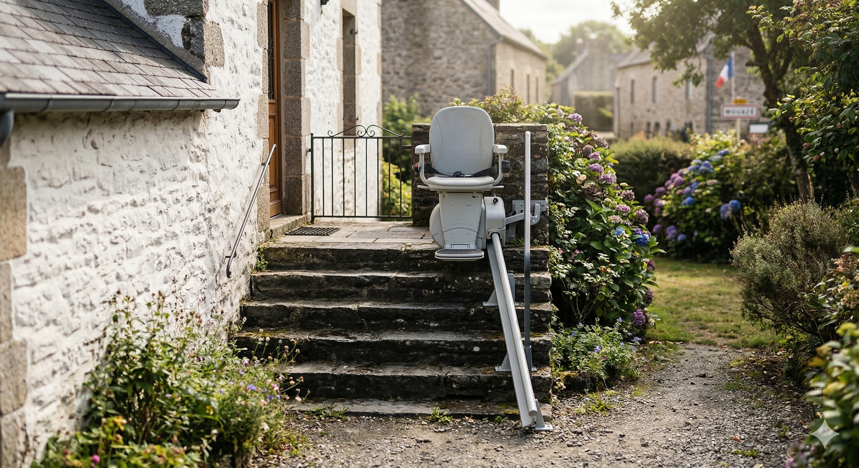 Monte-escalier extérieur protégé contre les intempéries - guide complet étanchéité et protection